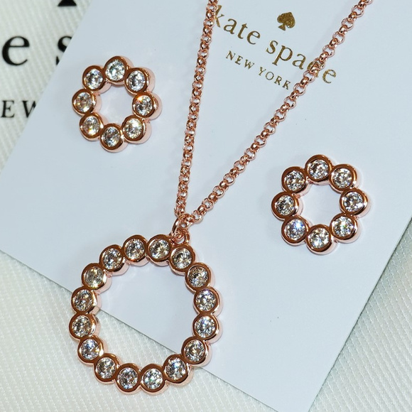 kate spade Jewelry - Kate Spade Full Circle Pendant and Earrings Set